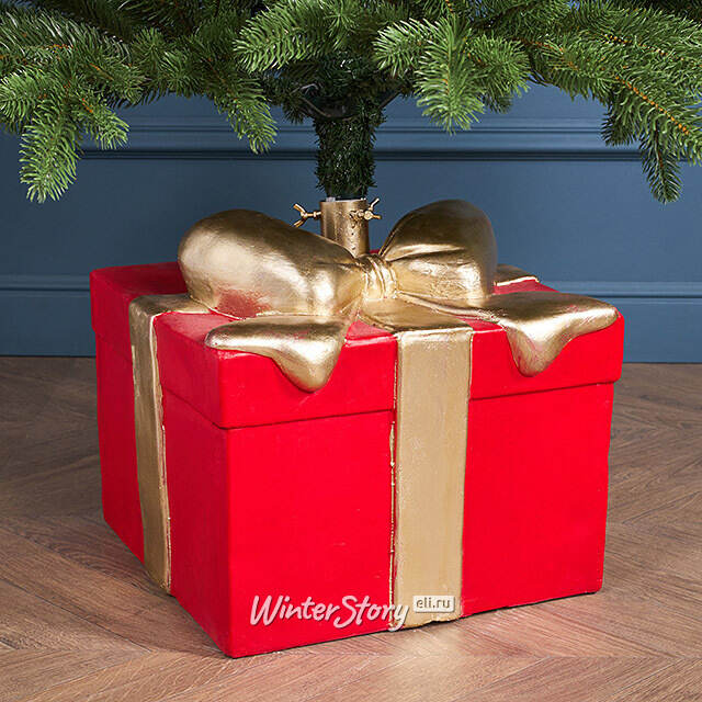 Подставка для елки Подарок - Enchantmas 36*33 см, красный, диаметр ствола до 3.8 см Winter Deco
