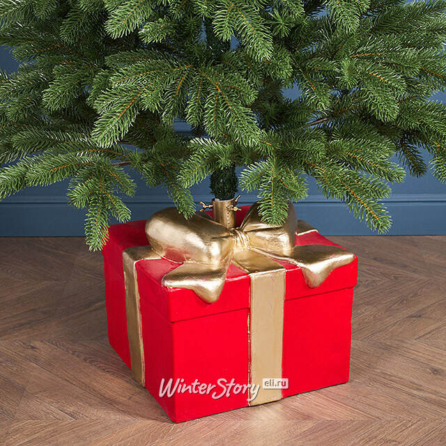 Подставка для елки Подарок - Enchantmas 36*33 см, красный, диаметр ствола до 3.8 см Winter Deco