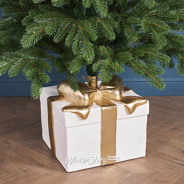 Подставка для елки Подарок - Enchantmas 36*33 см, белый, диаметр ствола 3.8 см Winter Deco