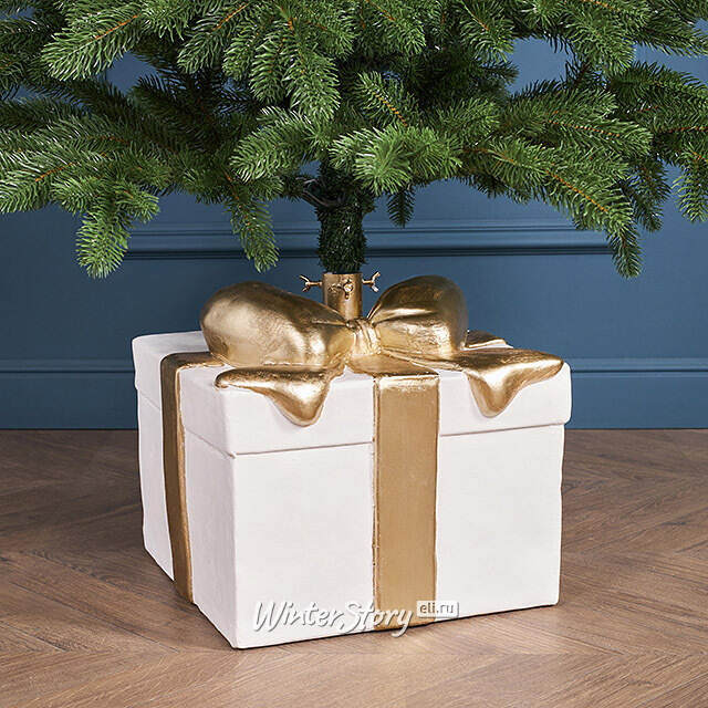 Подставка для елки Подарок - Enchantmas 36*33 см, белый, диаметр ствола 3.8 см Winter Deco