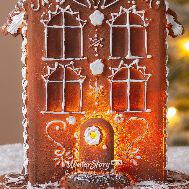 Пряничный Домик с подсветкой Ginger Wonders 20 см Winter Deco