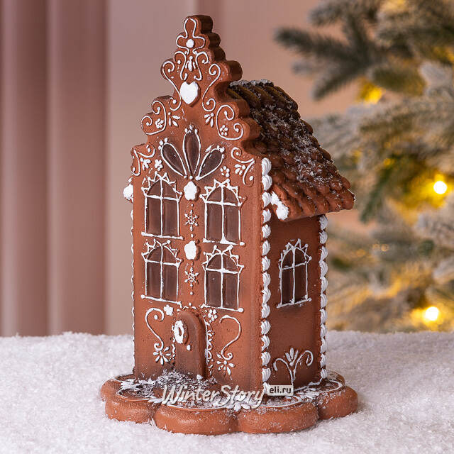 Пряничный Домик с подсветкой Ginger Wonders 20 см Winter Deco