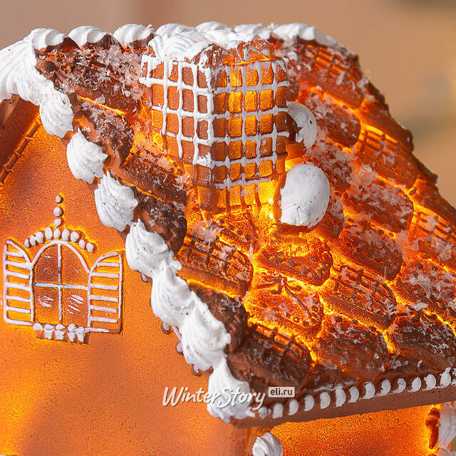 Пряничный Домик с подсветкой Ginger Wonders 13 см Winter Deco