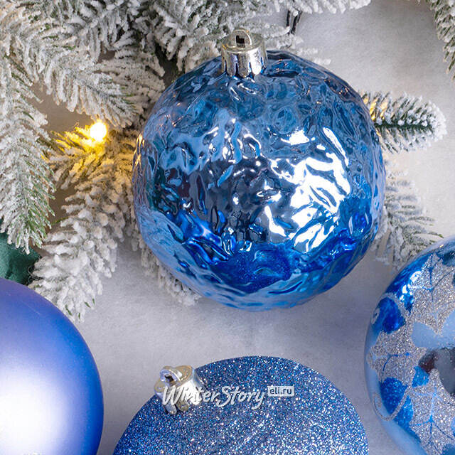 Елочные игрушки Chateau Collections - Blue Splendor 10 см, 10 шт, пластик Winter Deco