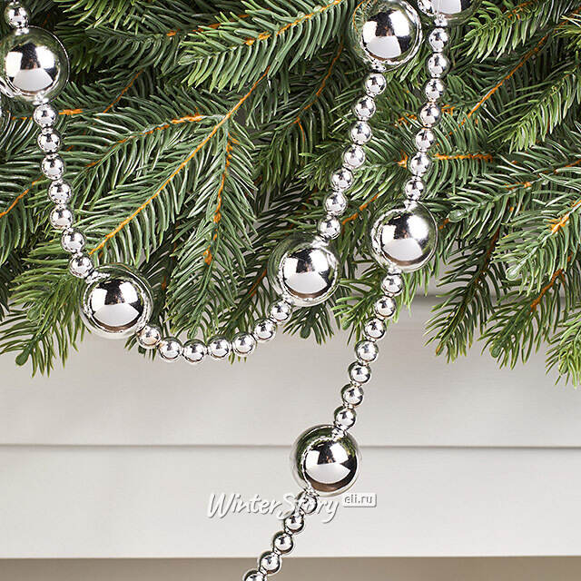 Бусы на елку Алверстон 160 см, серебрянный, пластик Winter Deco