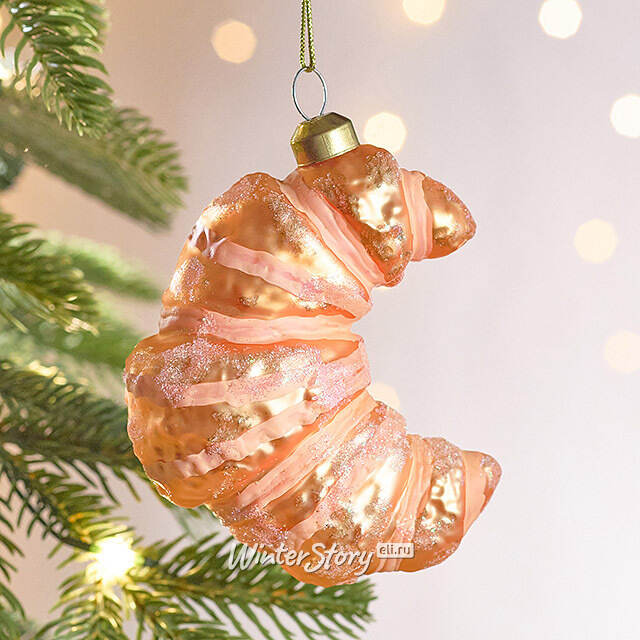 Елочная игрушка Круассан - Parisian Style 11 см, стекло Winter Deco