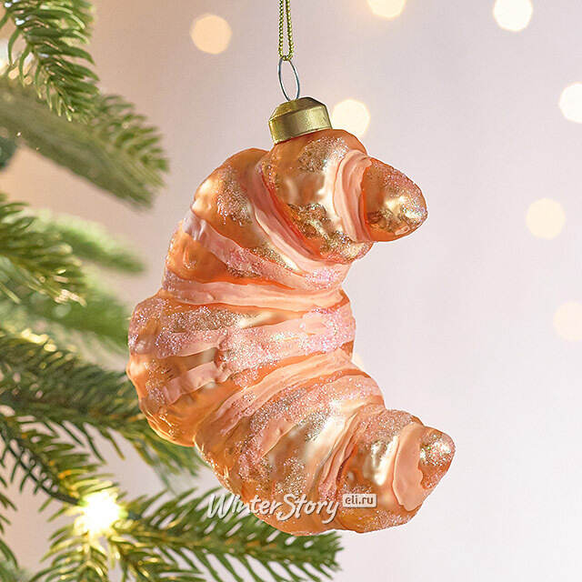 Елочная игрушка Круассан - Parisian Style 11 см, стекло Winter Deco