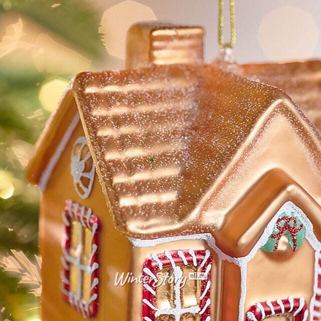 Елочная игрушка Домик - Frosted Manor 10 см, стекло Winter Deco