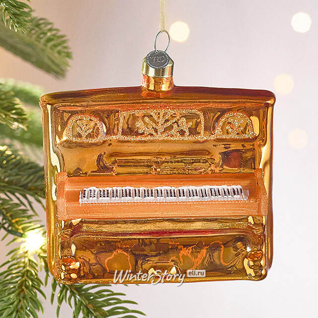 Елочная игрушка Фортепиано - Vintage Ensemble 10 см, стекло Winter Deco