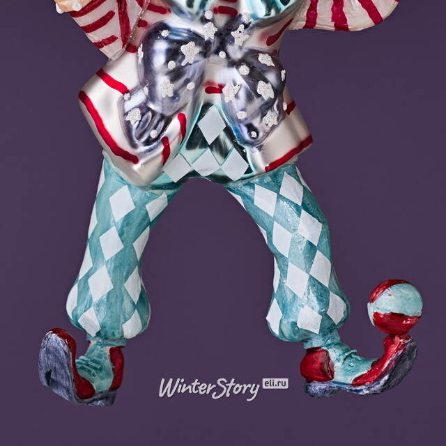 Елочная игрушка Клоун - Circus Roncalli 14 см в подарочной коробке, стекло Winter Deco