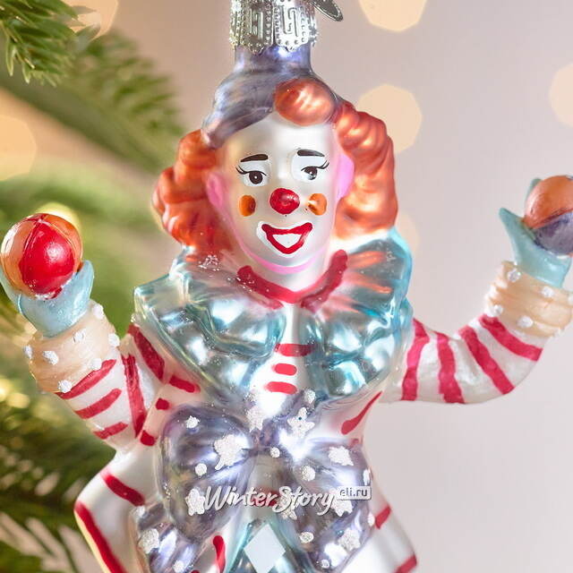 Елочная игрушка Клоун - Circus Roncalli 14 см в подарочной коробке, стекло Winter Deco