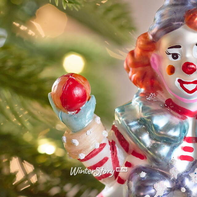 Елочная игрушка Клоун - Circus Roncalli 14 см в подарочной коробке, стекло Winter Deco