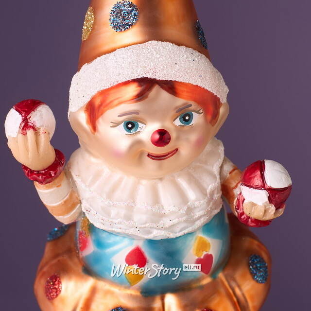 Елочные игрушки Клоуны Марсо - Цирк Ронкалли 17 см, 2 шт, стекло Winter Deco