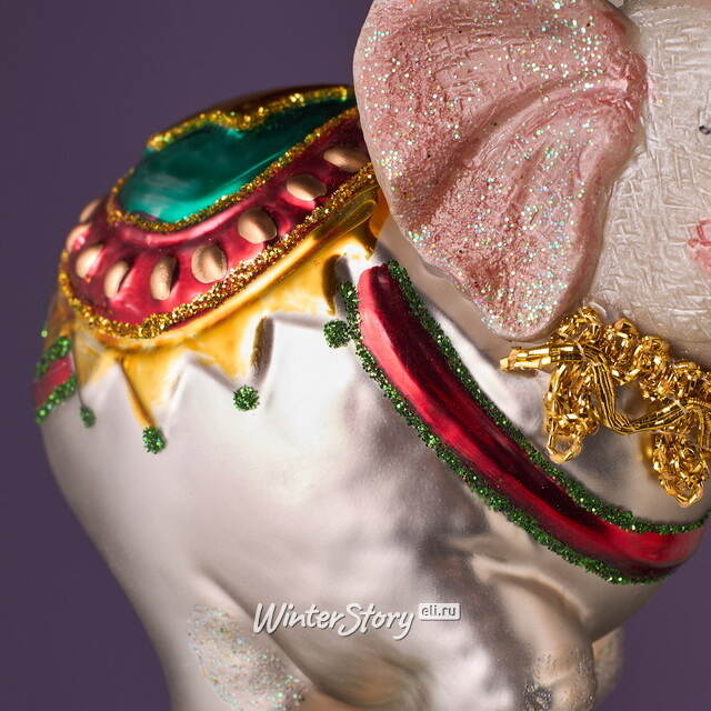 Елочные игрушки Лев и Слон - Circus Roncalli 12 см, 2 шт, стекло Winter Deco