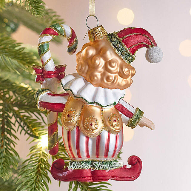 Елочная игрушка Клоун Нук - Circus Roncalli 12 см, стекло Winter Deco