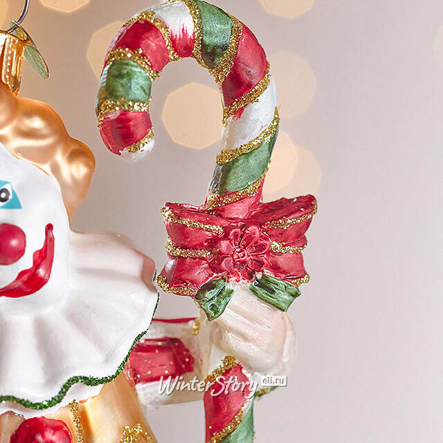 Елочная игрушка Клоун Нук - Circus Roncalli 12 см, стекло Winter Deco