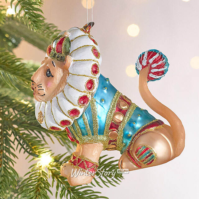 Елочная игрушка Лев Леотин - Circus Roncalli 11 см в подарочной коробке, стекло Winter Deco