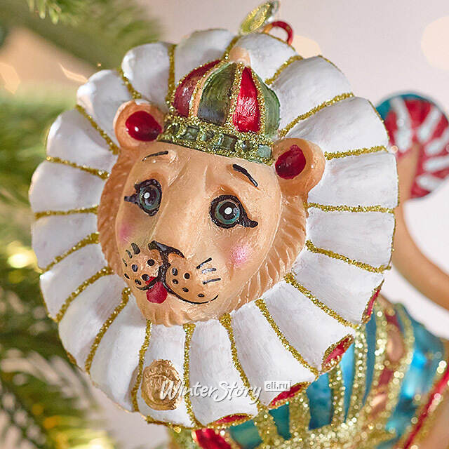 Елочная игрушка Лев Леотин - Circus Roncalli 11 см в подарочной коробке, стекло Winter Deco