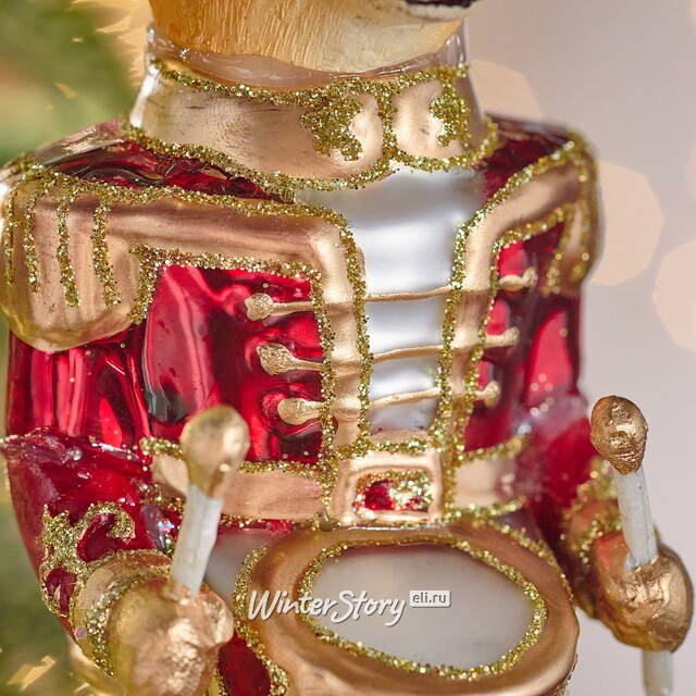 Елочная игрушка Гвардеец Олень Томас 18 см в подарочной коробке, стекло Winter Deco