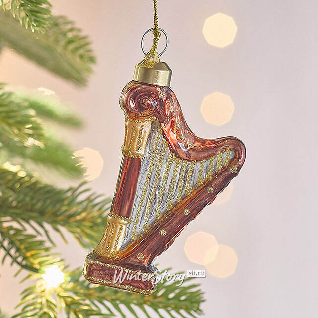 Елочная игрушка Арфа - Клаудио Монтеверди 9 см Winter Deco