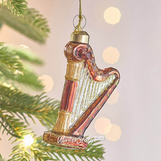 Елочная игрушка Арфа - Клаудио Монтеверди 9 см Winter Deco