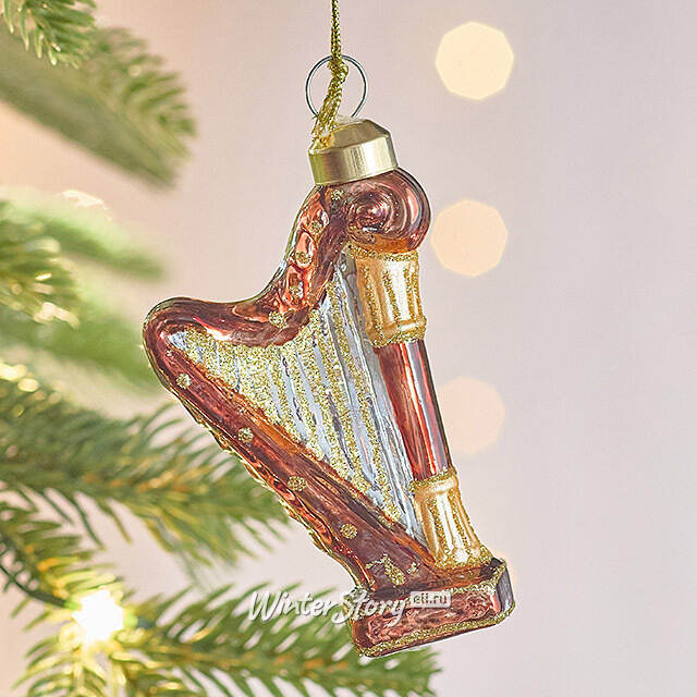Елочная игрушка Арфа - Клаудио Монтеверди 9 см Winter Deco