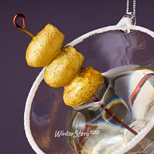 Набор стеклянных елочных игрушек Коктейль - Martini Bianco 11 см, 2 шт Winter Deco