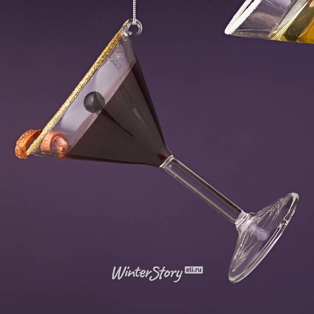 Набор стеклянных елочных игрушек Коктейль - Martini Bianco 11 см, 2 шт Winter Deco