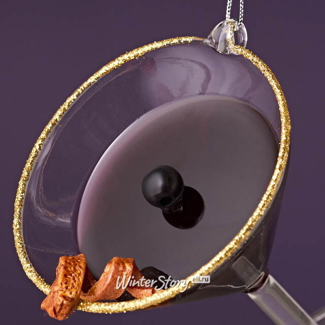 Набор стеклянных елочных игрушек Коктейль - Martini Bianco 11 см, 2 шт Winter Deco