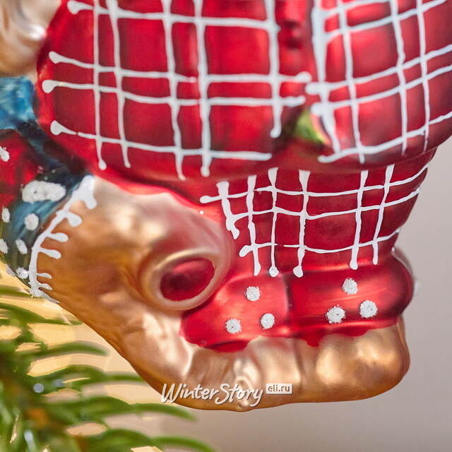 Елочная игрушка Медвежонок в пижаме 13 см в подарочной коробке, стекло Winter Deco