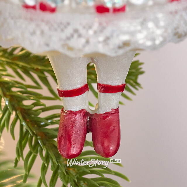 Елочная игрушка Миссис Медведица 16 см в подарочной коробке, стекло Winter Deco