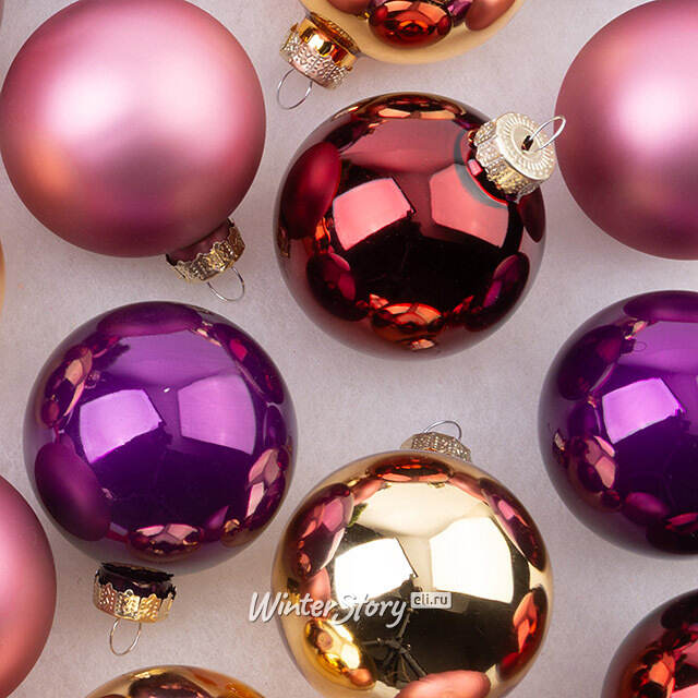 Елочные шары Романтический Вечер 6 см, 20 шт, стекло Winter Deco