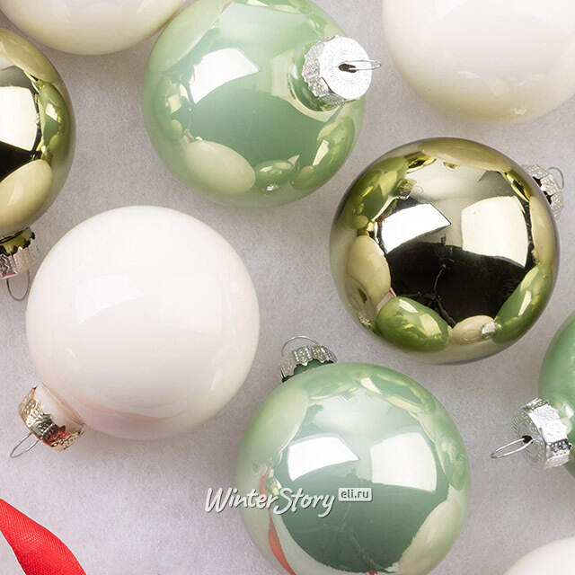 Елочные шары Herbal Tea 6 см, 20 шт, стекло Winter Deco