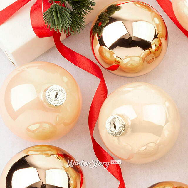 Елочные шары Первый Бал 8 см, 16 шт, стекло Winter Deco