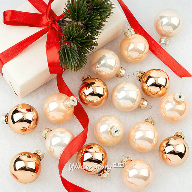 Елочные шары Первый Бал 3.5 см, 16 шт, стекло Winter Deco