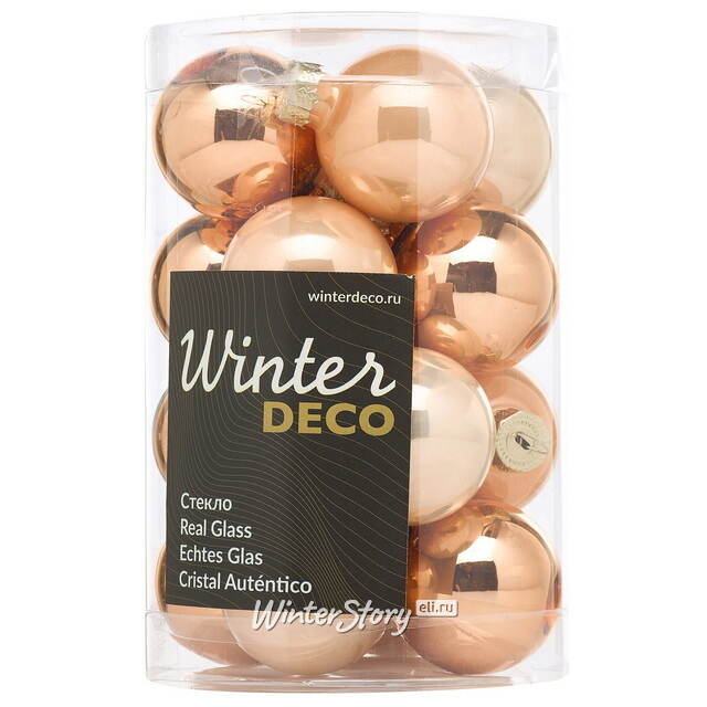 Елочные шары Первый Бал 3.5 см, 16 шт, стекло Winter Deco