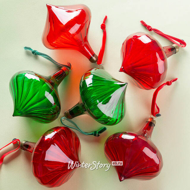 Елочные игрушки Elisir Fortunato 12 см, 6 шт, стекло Winter Deco