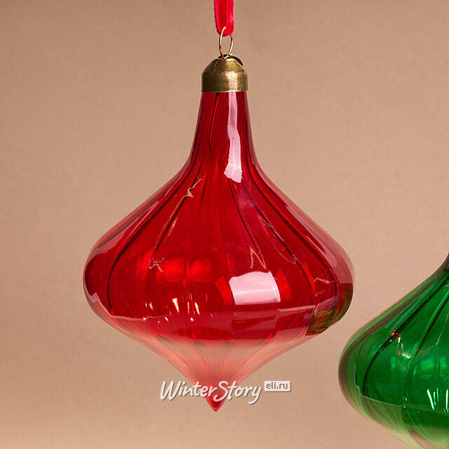 Елочные игрушки Elisir Fortunato 12 см, 6 шт, стекло Winter Deco