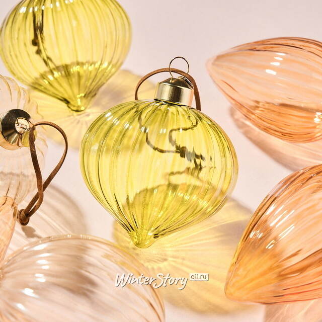 Елочные игрушки Mezzogiorno 8 см, 12 шт, подарочная коробка, стекло Winter Deco