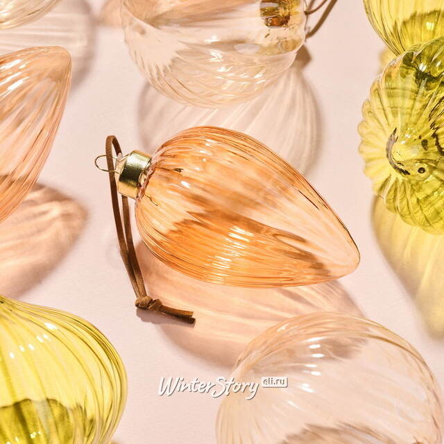 Елочные игрушки Mezzogiorno 8 см, 12 шт, подарочная коробка, стекло Winter Deco