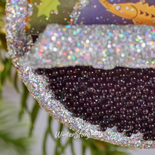 Елочная игрушка Черная Икра 9 см, стекло Winter Deco