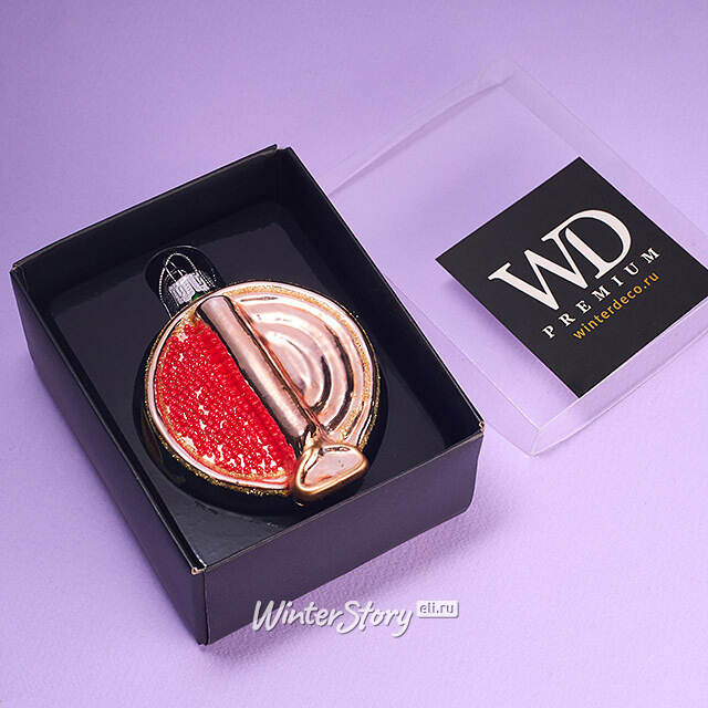 Елочная игрушка Красная Икра 11 см, стекло Winter Deco