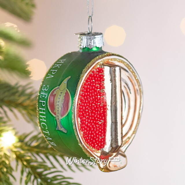 Елочная игрушка Красная Икра 11 см, стекло Winter Deco