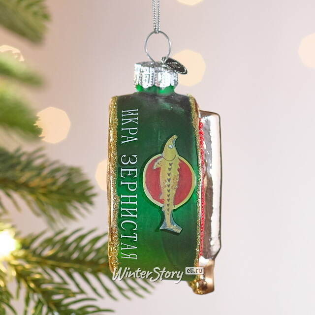 Елочная игрушка Красная Икра 11 см, стекло Winter Deco