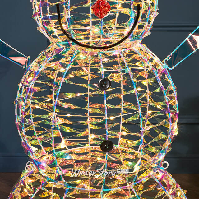 Светящийся Снеговик Феликс в цилиндре 122 см, 100 теплых белых LED ламп, IP44 Winter Deco