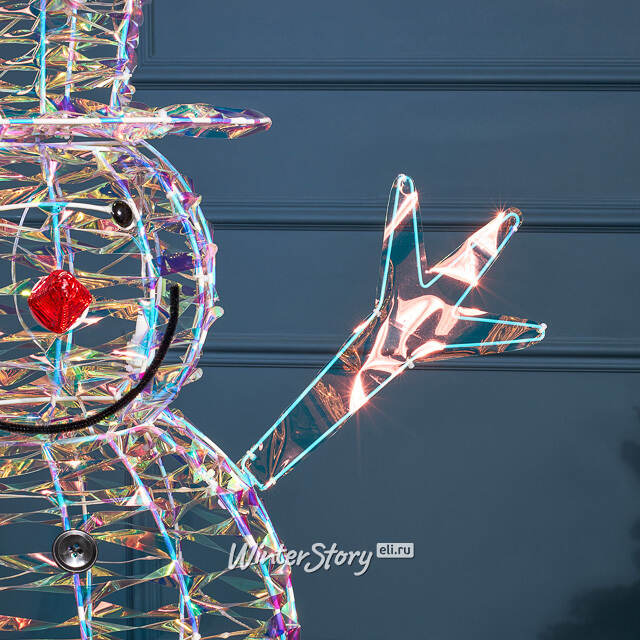 Светящийся Снеговик Феликс в цилиндре 122 см, 100 теплых белых LED ламп, IP44 Winter Deco