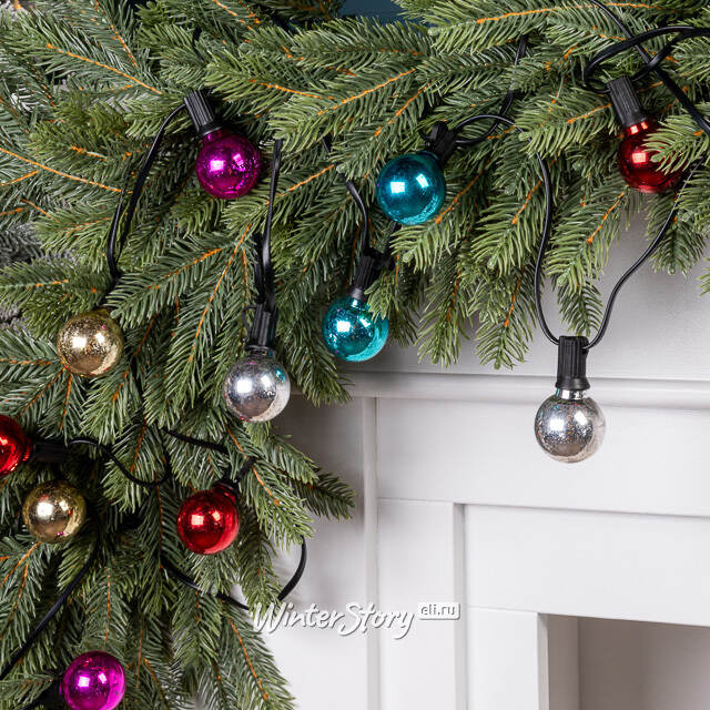 Гирлянда из лампочек Light Mood 6 м, 20 теплых белых LED ламп, черный ПВХ, коннектор, IP44 Winter Deco