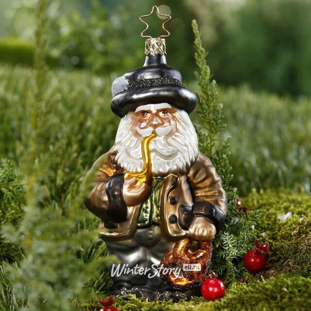 Стеклянная елочная игрушка Santa from Bavaria 17 см Inge Glas