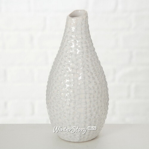 Керамическая ваза Tessa 18 см белая Boltze