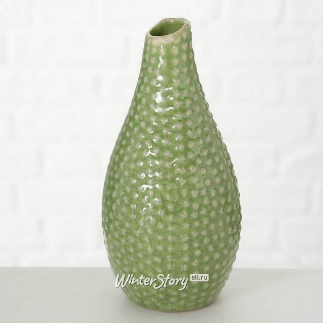 Керамическая ваза Tessa 18 см светло-зеленая Boltze